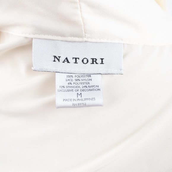 Natori M Silky Wrap Hollywood Robe Cream White - Picture 9 of 9